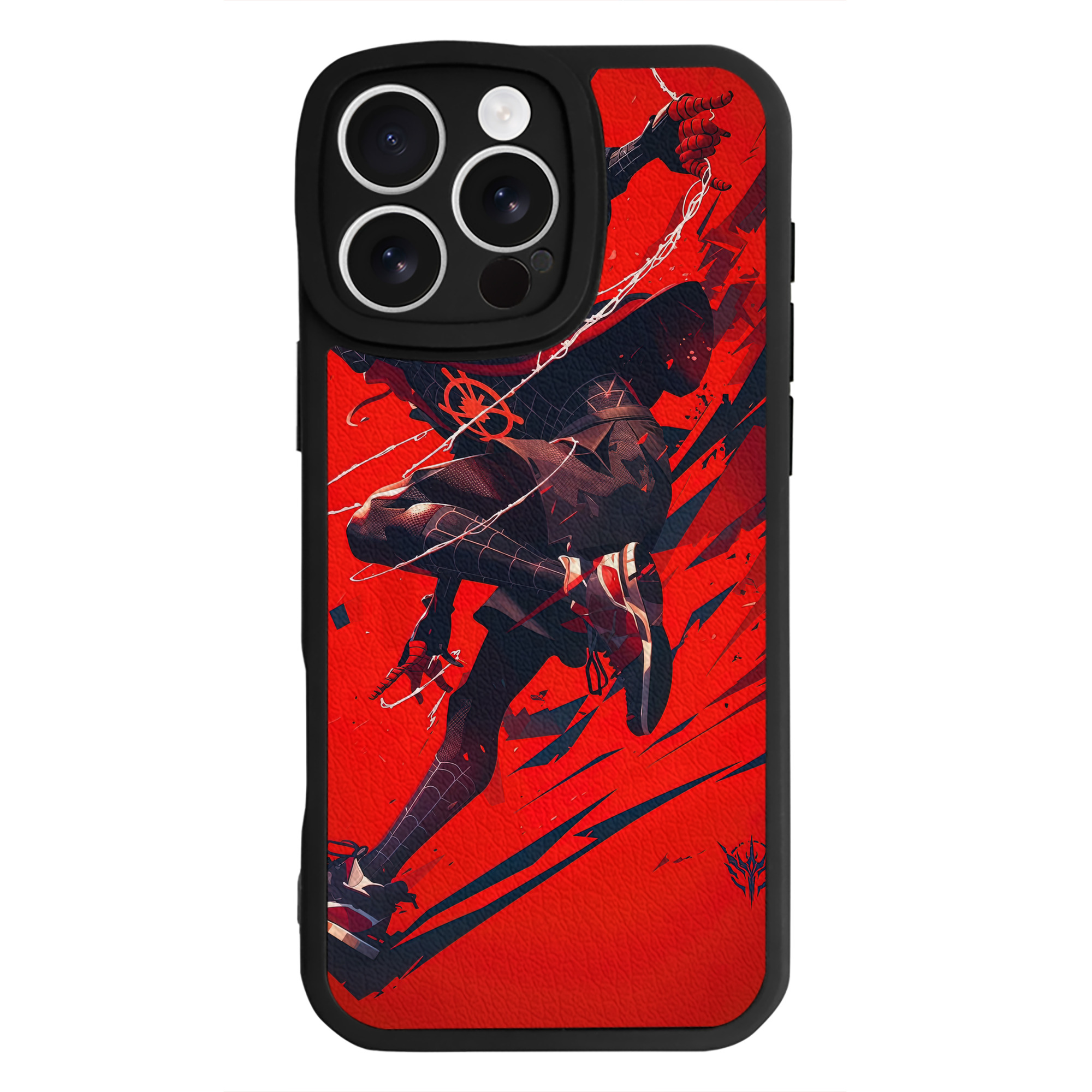 （画像用） Spider Man スパイダーマン 【iPhone 16シリーズ対応】シリコンスマホケース（レザー調） 材質：シリコン